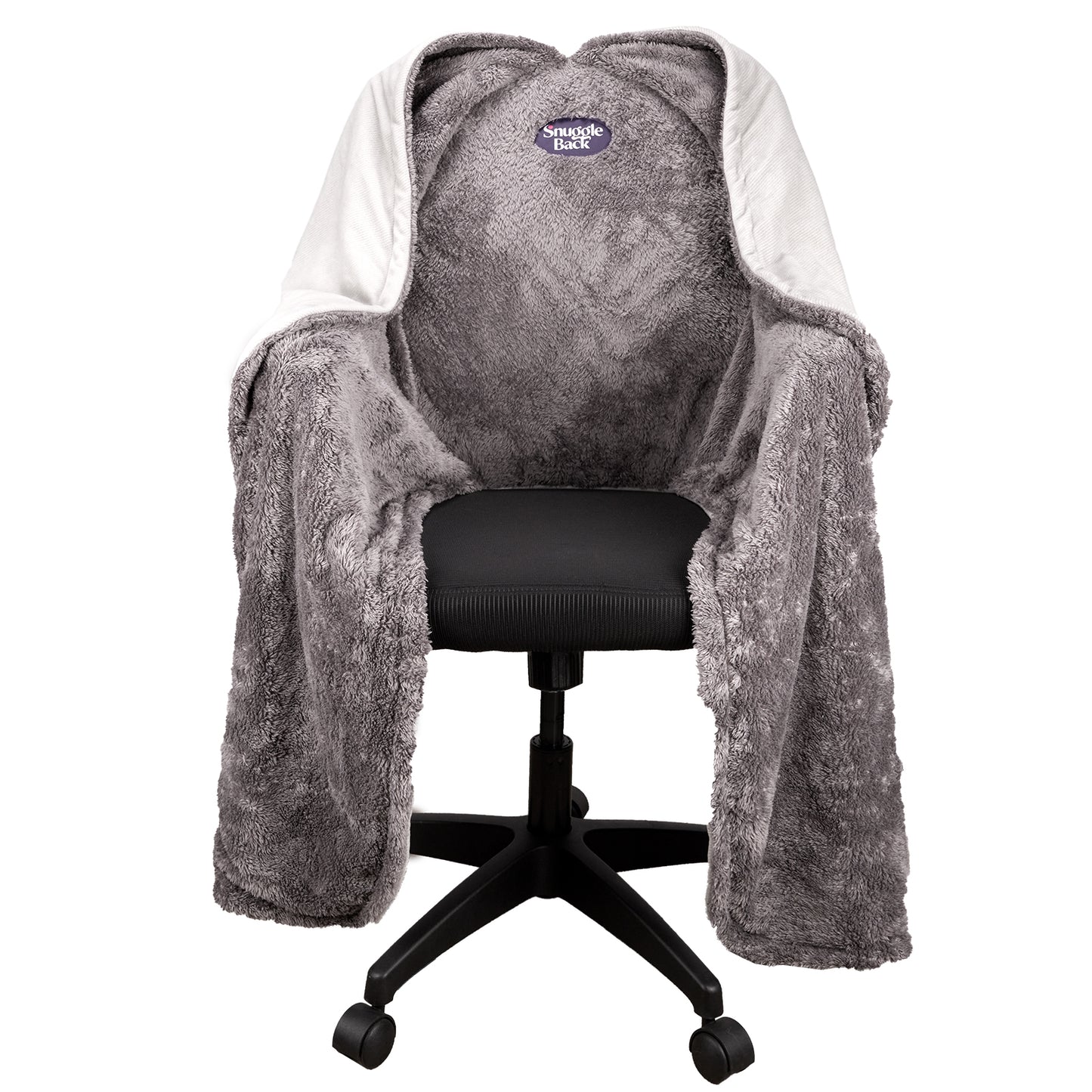 SnuggleBack - Chair Blanket - Grey Pattern Fleece